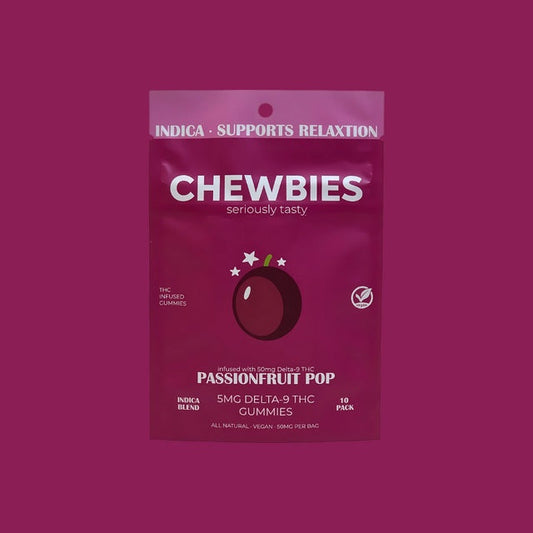5MG LOW DOSE GUMMIES- INDICA- PASSIONFRUIT POP- 10 CT