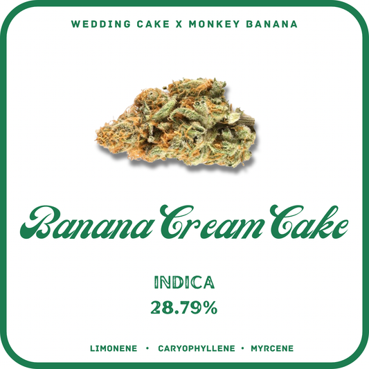 BANANA CREAM CAKE FLOWER- INDICA 28.79%