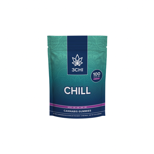 CHILL VIBES  INDICA GUMMIES 5 PACK- 10MG THC/ CBT CBD CBN CBC