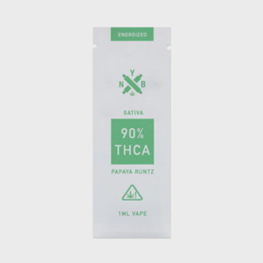 NYB 90% THCA 1 ML VAPE- PAPAYA RUNTZ SATIVA